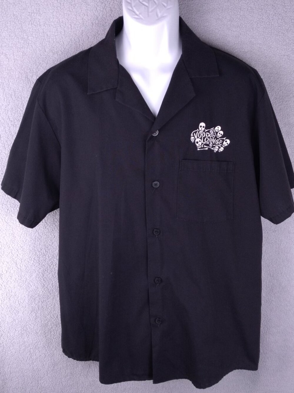 Vintage Early 2000s Redfish Restaurant Denver Staff Bowling Style Shirt Black